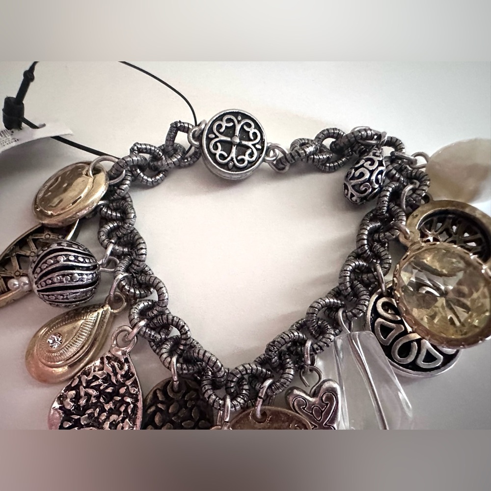 Chico’s Charm Bracelets, Varied Gemstones and Mixed Metals NEW WITH TAGS - Picture 6 of 16